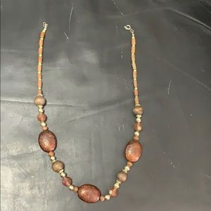 BOGO  half off Brown beaded  16" necklace